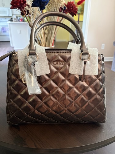 Guess metallic quilted purse - quilted,