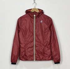 K-Way Eden Ultralight Full Zip Jacket Women’s Size S Red Top Long Sleeve Hooded