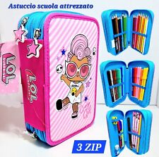 ASTUCCIO Scuola Atrezzato 3 ZIP Giotto Fila E Altro Scolastico LoL
