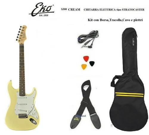 Eko s300 cream - cream, chitarra