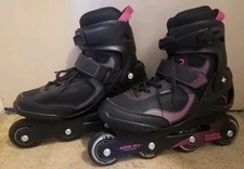 Pattini a rotelle Oxelo Decathlon neri misura attiva 3 ruote 76 mm taglia UK 9