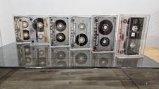 Lotto di 6 audio cassette trasparenti vari modelli