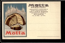 Cartolina pubblicitaria Motta Panettoni Milano