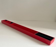 Vintage KARTELL Desk Tray Tidy Organiser Pio MANZU Red Plastic Model 4643 Italy
