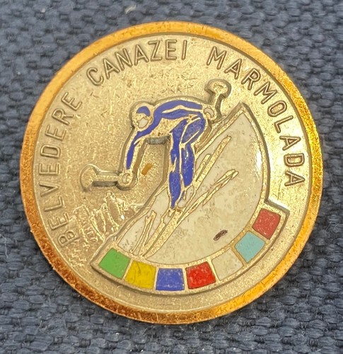 Spilla sci vintage canazei - sci,
