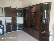 mobile soggiorno Old style anni 70 in legno vetro e metallo 