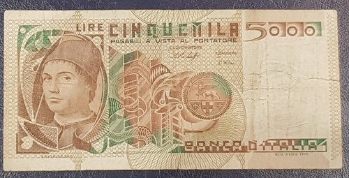 Banconota 5000 lire messina - lire,