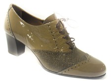 Morbida e comoda 234 francesine donna con tacco coore talipe chiusura a lacci