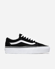 Scarpe da ginnastica donna Vans Old Skool Platform nere bianche nuove 
