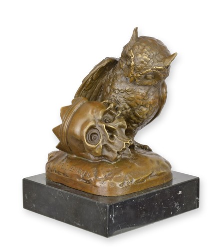Scultura bronzo gufo - gufo, e