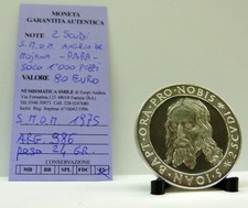 RARA (1000 PEZZI) MONETA ARGENTO 2 SCUDI SMOM (MALTA) 1975 PESO 24 GR. PROOF