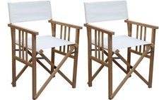 COPPIA SEDIE DA REGISTA PIEGHEVOLE IN LEGNO