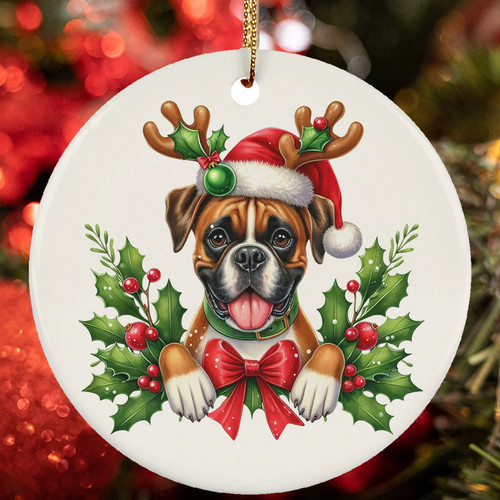 Divertente renna boxer cane - divertente,