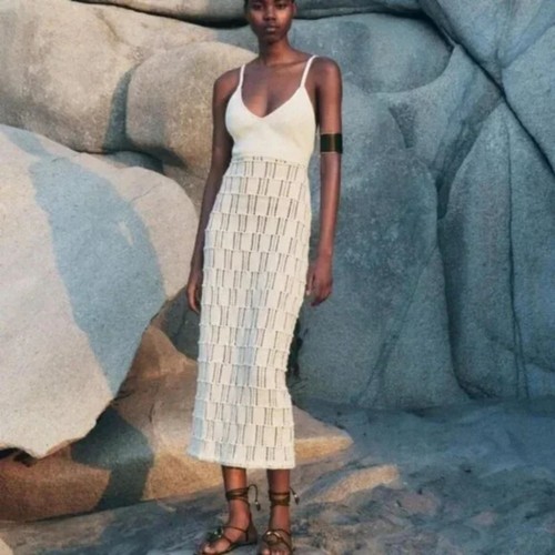 Abito midi zara maglia - midi, in