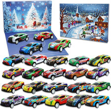 Aalendario Avvento 2025 Auto,Calendario Avvento 2025 Bambino,24 Pezzi Macchine G