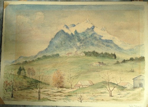 Aquarell paesaggio con - aquarell,