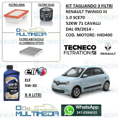 Kit tagliando filtri - 3, olio