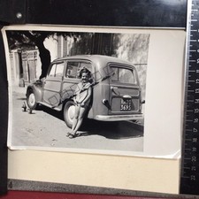 Topolino FiatBelvedere, Super Foto, Bambina, Ladispoli,Roma,targa,,1950,fmg62