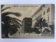 Cartolina Pubblicitaria Hotel Croce Malta Viale Mazzini La Spezia Liguria c6