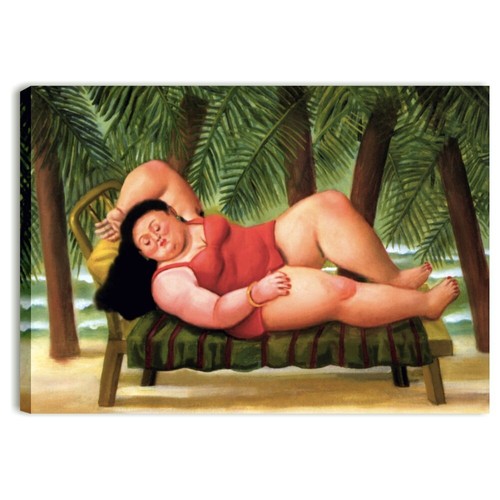 Quadro botero bagnante sulla - quadro,