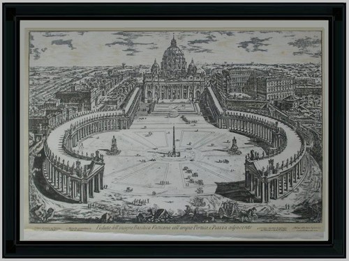 Antica litografia piranesi - da,