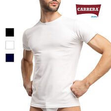 T Shirt intima girocollo elasticizzata CARRERA bianco blu e nero S M L XL XXL