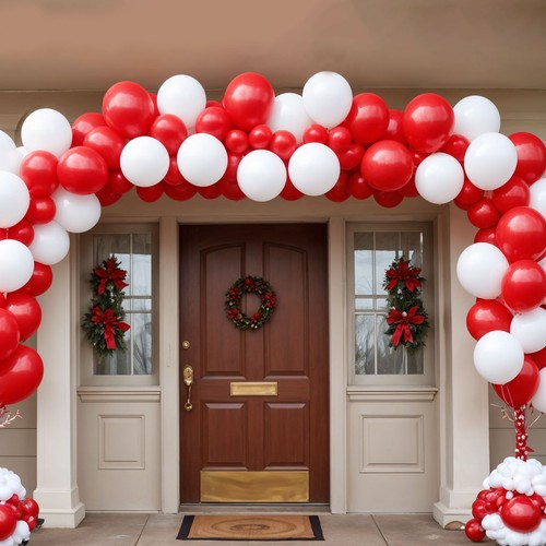 4cm rosso bianco palloncini - 25.4cm,