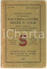 1940 Istruzioni per macchina