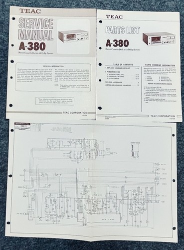 Teac 380 cassetta manuale - a-380,