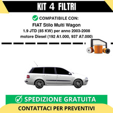 Kit 4 Filtri Tagliando per