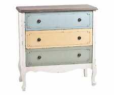 Cassettiera rustica in legno 3 cassetti stile shabby made in Italy