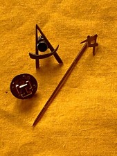 RARO LOTTO Massonico: ARGENTO 800 pietra dura e 375 (9 K) - Nord Italia - anni '70