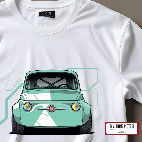 Shirt auto fiat 500 tuning - auto,