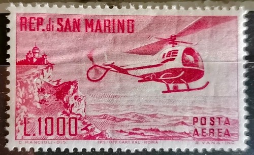 San marino 1961 elicottero - san, elicottero._
