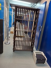 libreria legno usata color marrone scuro con 4 ripiani