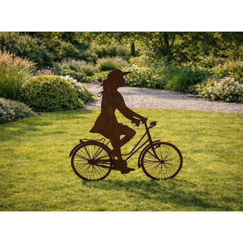 Fioriera ciclisti giardino - ciclisti,