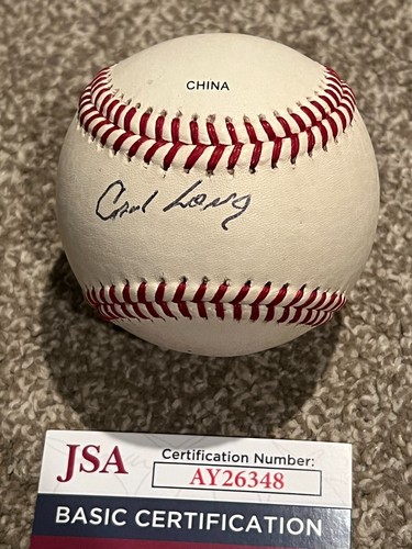 Carl long firmato baseball - carl,