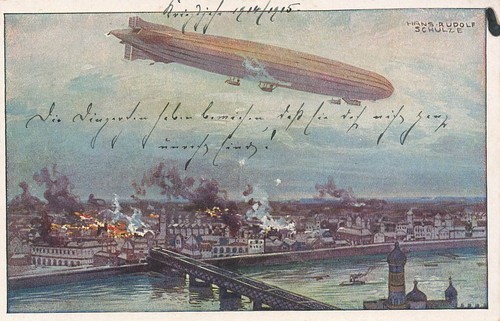 Cartolina ww1 zeppelin - cartolina,