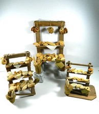 Banco con Pane per Pastori Alti Cm 10/20 - Misura a Scelta - Scenografia Presepe