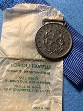 MEDAGLIA AL VALOR MILITARE BRONZO CONIO F.LLI LORIOLI CONIO STELLA PIATTA
