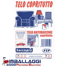 IMBALLAGGI 2000 - TELI COPRITUTTO MT 4X4 POLIETILENE ANTIMACCHIA NAYLON PEZZI 70