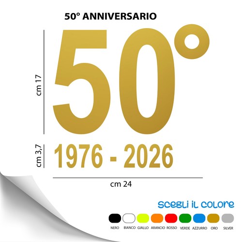 Adesivo anniversario - 1,