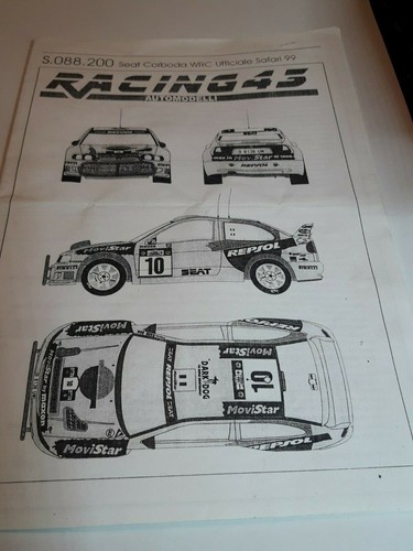 Decal racing43 seat - 1:43,