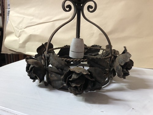 Antico lampadario ferro - antico,