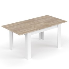 TAVOLO DA PRANZO ESTENSIBILE BIANCO E ROVERE APERTO: 78X190X90 CM / CHIUSO: 78X1