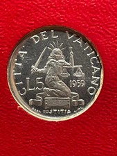 Moneta VATICANO 5 Lire 1959