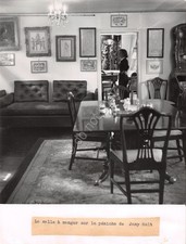 Jany Holt fotografia originale anni '50 attrice nella sala da pranzo