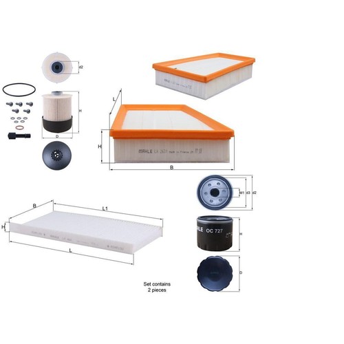 Set filtri knecht adatto - set,