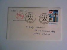 BUSTA ITALIA REPUBBLICA STORIA POSTALE  CALCIO SAMPDORIA CAMPIONE D'ITALIA 1991