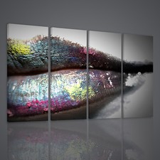 QUADRI MODERNI FASHION LIPS  XXL ARREDAMENTO CASA BAR PUB UFFICI STAMPA  SU TELA